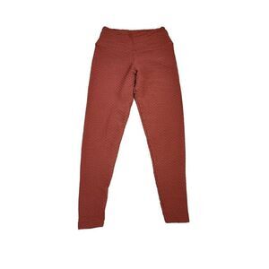 Booty By BraBants One Size Croco Leggings in Rust
